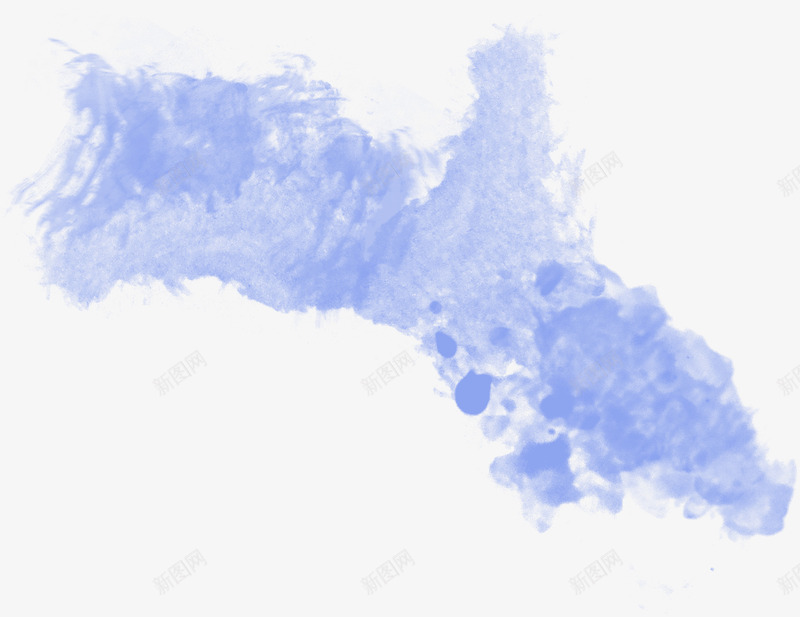 蓝色喷溅墨迹创意png免抠素材_新图网 https://ixintu.com 创意 喷溅 墨迹 蓝色