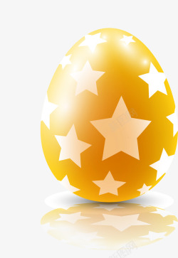 金色复活节复活节金色星星彩蛋高清图片