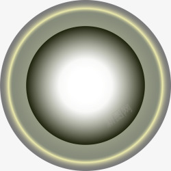 黄色光圈圆环素材