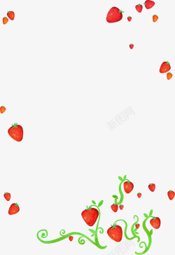 酷炫草莓小草莓飞舞高清图片
