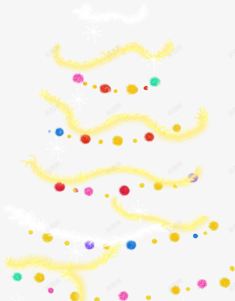 手绘冬季圣诞树装饰png免抠素材_新图网 https://ixintu.com 冬季 圣诞树 装饰
