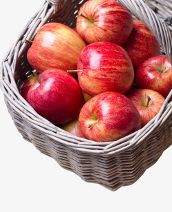 篮子中的新鲜玉米篮子中的苹果高清图片