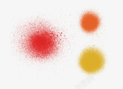 喷溅物体红黄色喷彩雾高清图片