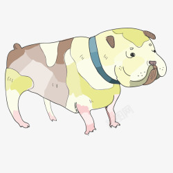 法国斗牛犬色块小狗可爱卡通矢量图高清图片