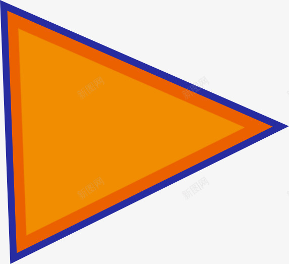 三角形色块png免抠素材_新图网 https://ixintu.com 橙色 色块 蓝色