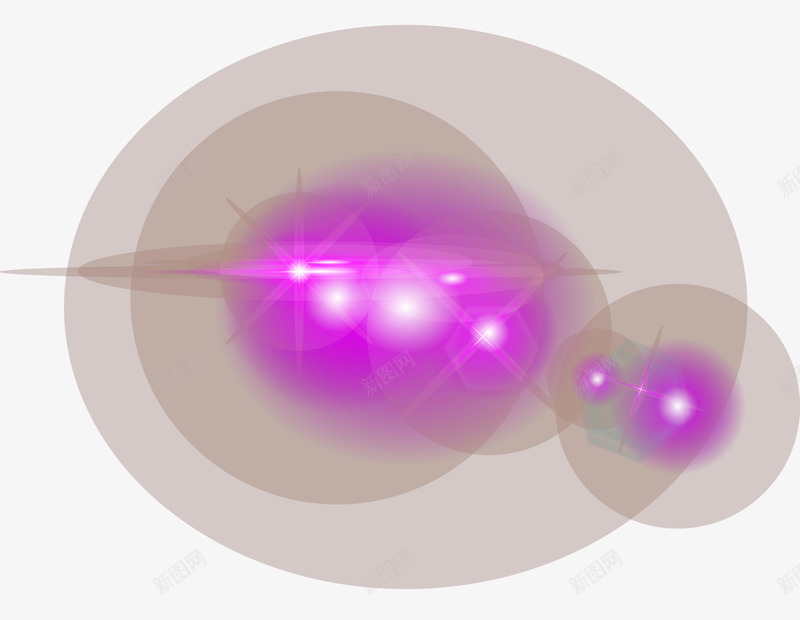紫色梦幻装饰光效矢量图ai免抠素材_新图网 https://ixintu.com 光效 梦幻 炫酷 矢量光晕 紫色 装饰光感 矢量图