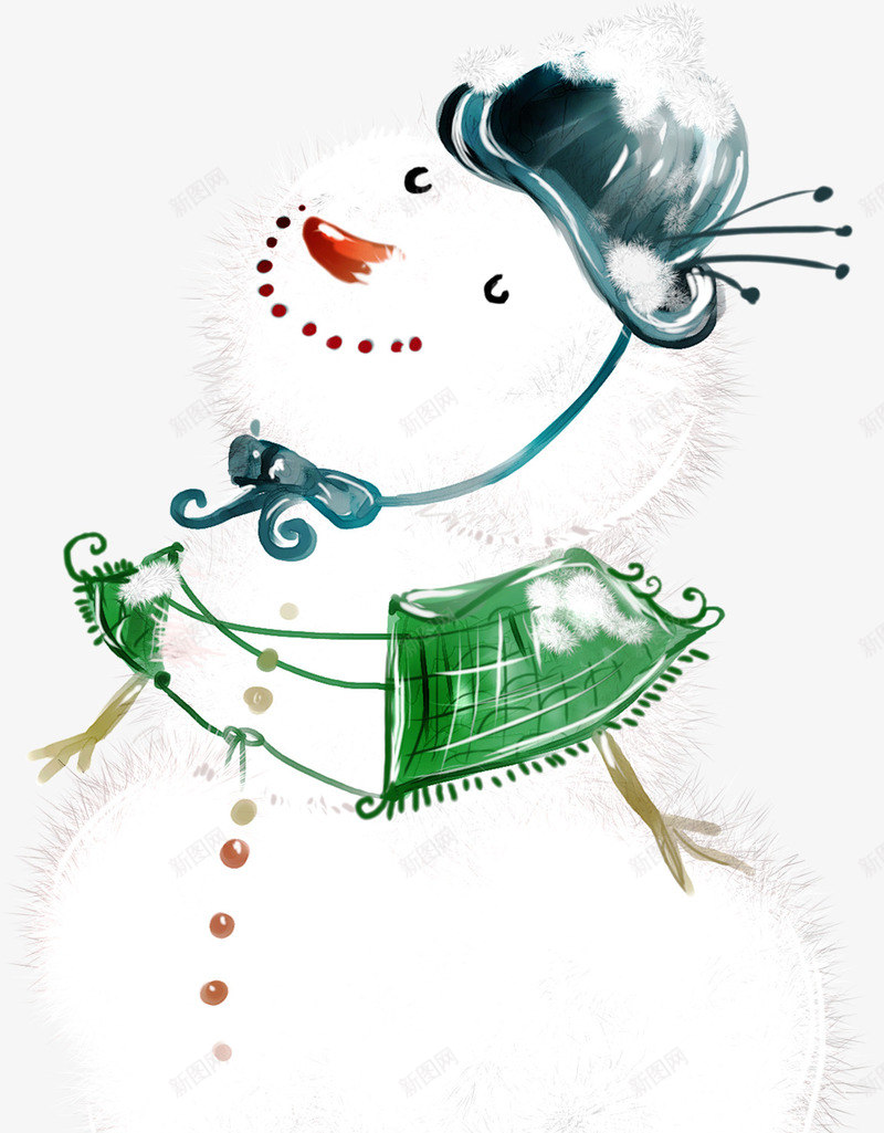 可爱冬季小雪人png免抠素材_新图网 https://ixintu.com 卡通手绘可爱冬季小雪人 雪人