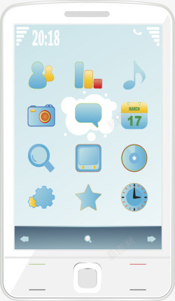 大屏幕智能手机手机元素图标高清图片