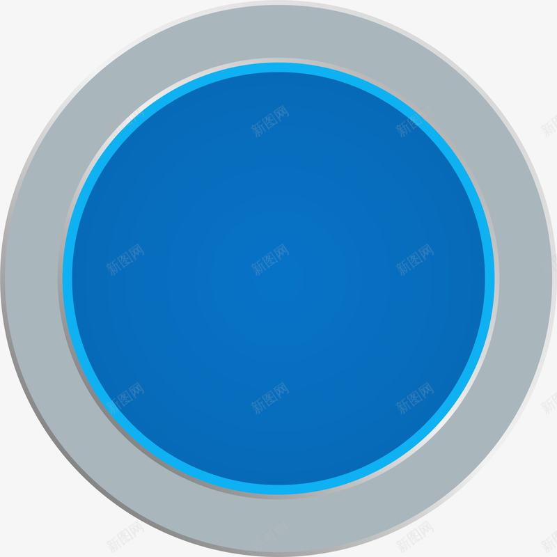 简约蓝色圆圈png免抠素材_新图网 https://ixintu.com 光晕 圆圈卡片 温馨 灰色边边 简约圆圈 蓝色圆圈