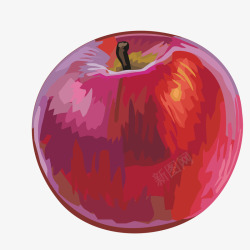 手绘水彩苹果红色苹果素材