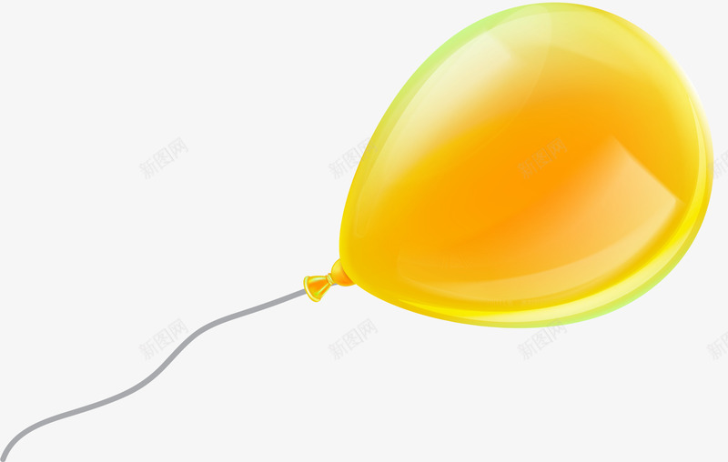 唯美黄色气球png免抠素材_新图网 https://ixintu.com 唯美气球 漂浮 童趣 简约气球 黄色光晕 黄色气球