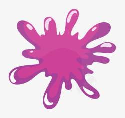 紫色手绘喷溅状油漆涂料素材