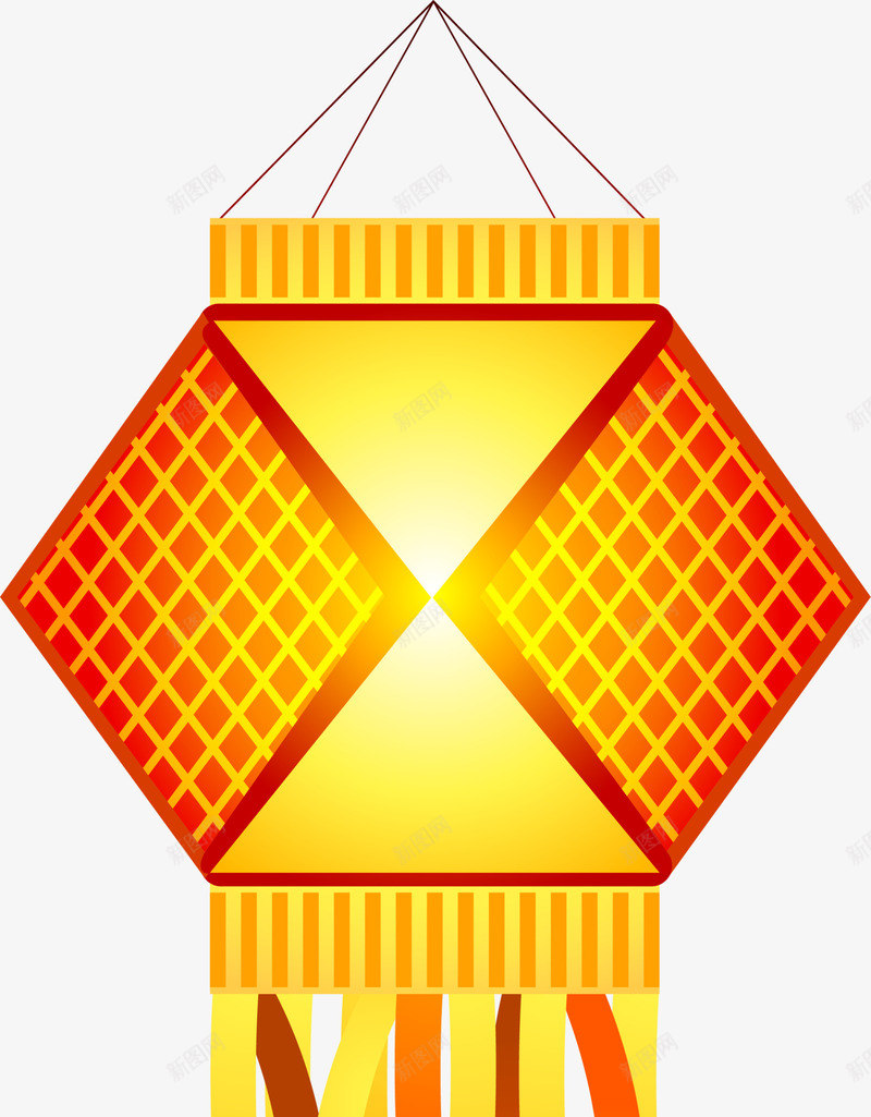 新年金色灯笼挂饰png免抠素材_新图网 https://ixintu.com 中国风 新年灯笼 新春灯笼 灯笼挂饰 金色光晕 金色灯笼