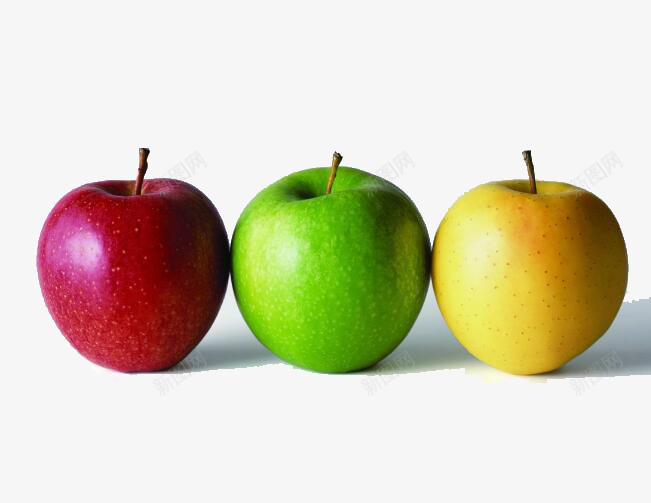 三个苹果png免抠素材_新图网 https://ixintu.com 水果 红色 绿色 黄色