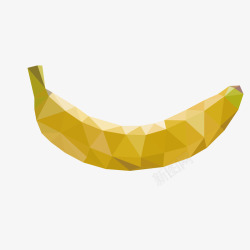 多边形黄色香蕉素材
