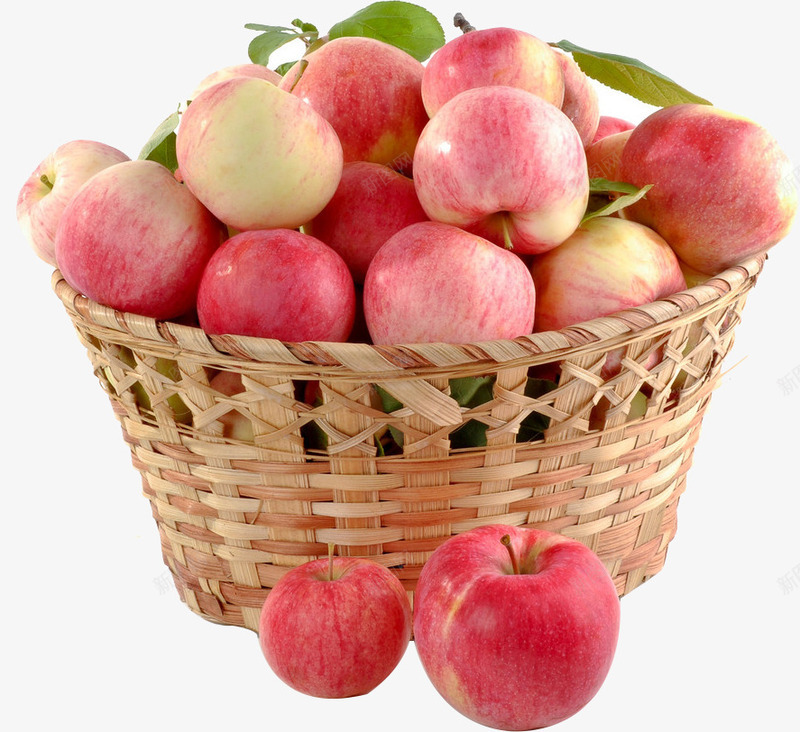 水果食物果实png免抠素材_新图网 https://ixintu.com 产品实物 箩筐 红色 苹果 食材