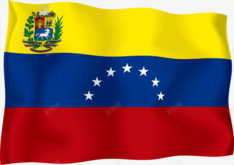 委内瑞拉国旗png免抠素材_新图网 https://ixintu.com 国旗 委内瑞拉 色块 飘扬