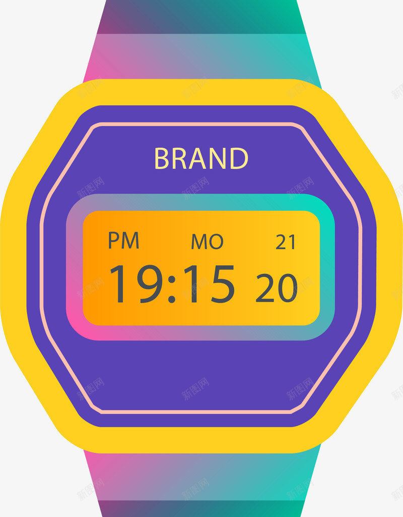 酷炫彩色手表图标矢量图ai_新图网 https://ixintu.com 图标手表酷炫 复古 手表 潮流 炫彩 炫彩手表图标 矢量图