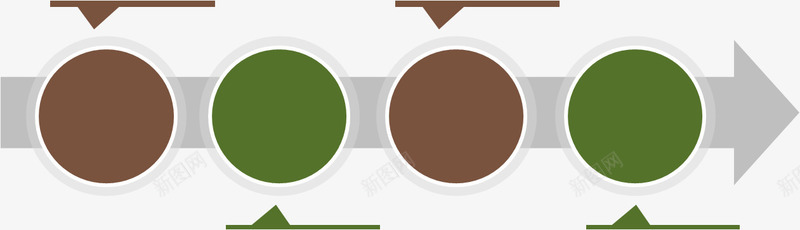 圆形色块箭头png免抠素材_新图网 https://ixintu.com 圆形 步骤 流程图 箭头 色块
