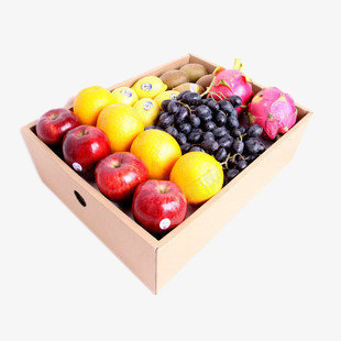 一盒水果png免抠素材_新图网 https://ixintu.com 一堆水果 柠檬 火龙果 美食 苹果 葡萄
