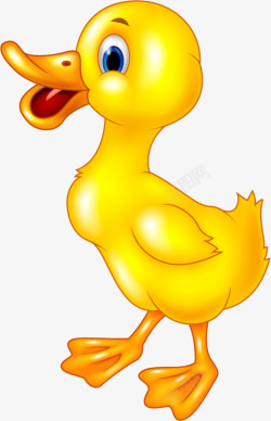 可爱光晕可爱黄色鸭子高清图片