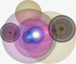 彩色光晕矢量图素材