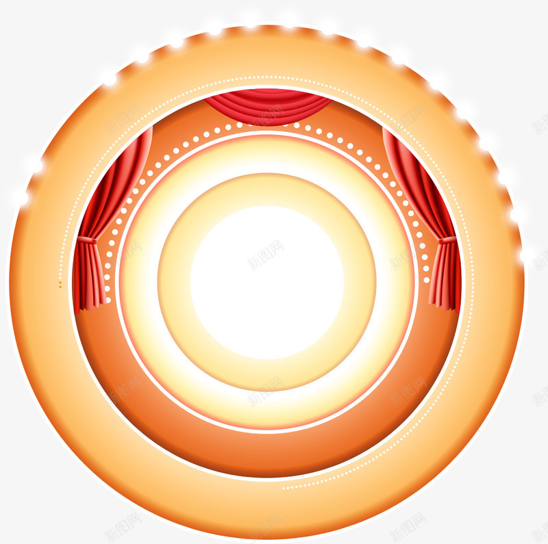 圆形舞台门png免抠素材_新图网 https://ixintu.com 幕布 灯光 舞台 门