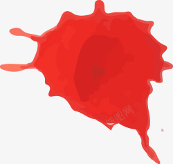 红色喷彩图案矢量图素材