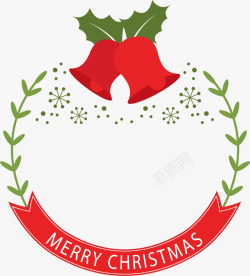 新年铃铛圣诞节铃铛徽章高清图片