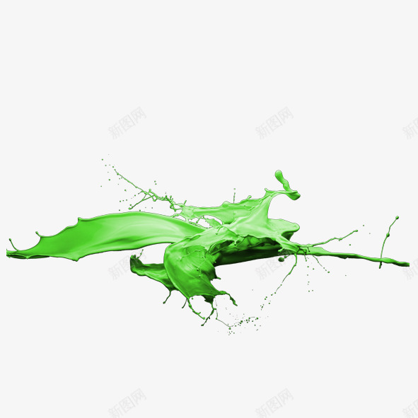 彩色油漆png免抠素材_新图网 https://ixintu.com 动感油漆 彩色油漆 绿漆喷溅 飞溅的油漆 飞溅的颜料