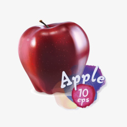超市标签苹果矢量图素材