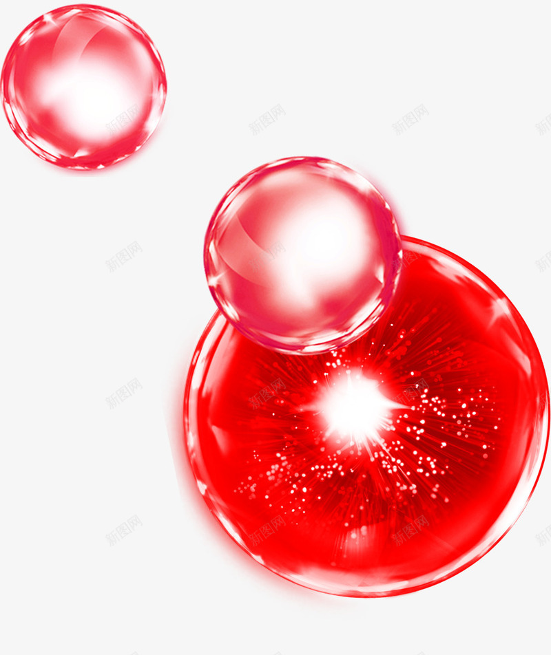 红色的圆球png免抠素材_新图网 https://ixintu.com PNG图形 光晕 圆球 红色 装饰