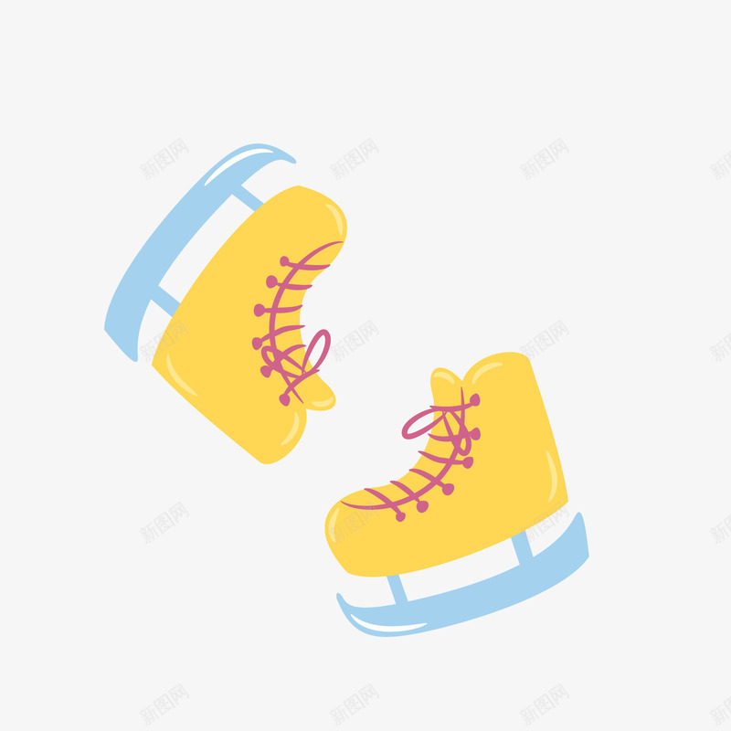 黄色冬季滑雪鞋png免抠素材_新图网 https://ixintu.com 冬季装饰 卡通滑雪鞋 滑雪鞋 背景装饰 黄色