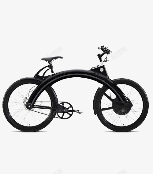 黑色炫酷自行车png免抠素材_新图网 https://ixintu.com 交通工具 炫酷的 自行车 黑色