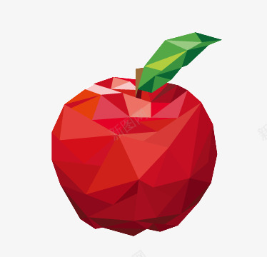 多边形苹果png免抠素材_新图网 https://ixintu.com 多边形 手绘 水果 绘画 苹果 食物