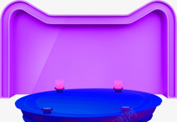 紫色简约天猫舞台边框纹理素材