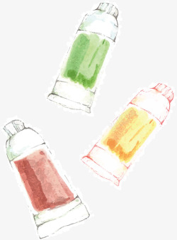 扁平化颜料瓶子颜料瓶子高清图片
