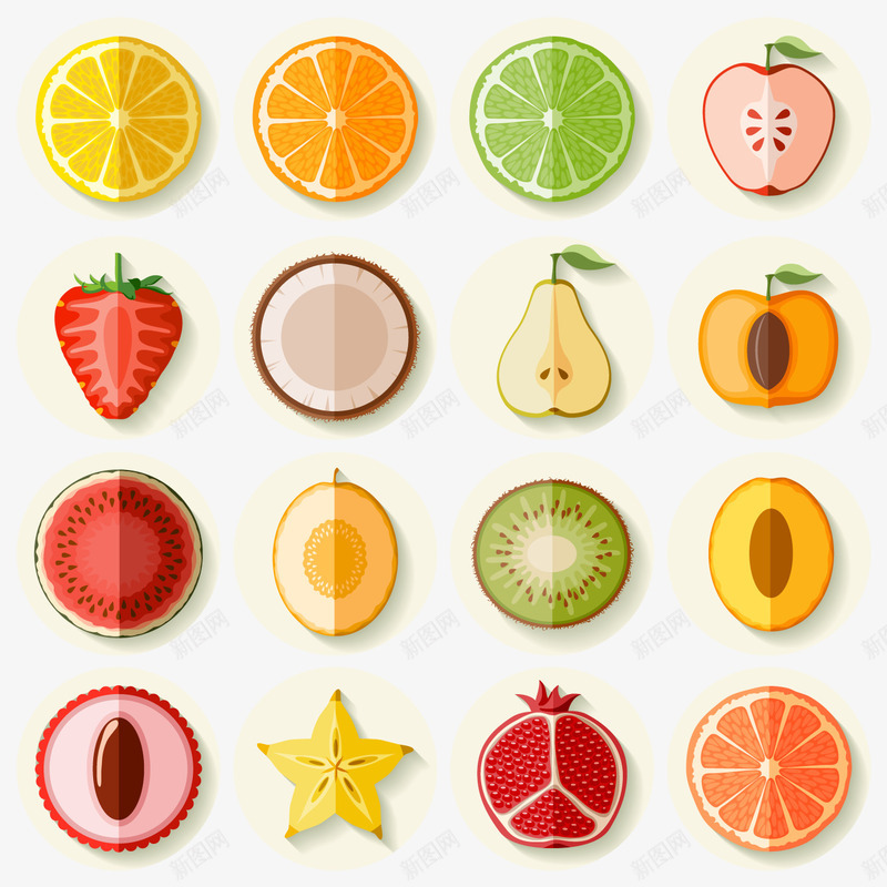 各类水果png免抠素材_新图网 https://ixintu.com 柠檬 水果 苹果 草莓