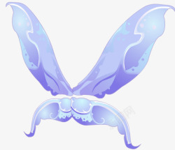 蓝色唯美舞蝶翅膀素材