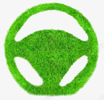 绿色环保汽车方向盘图标图标