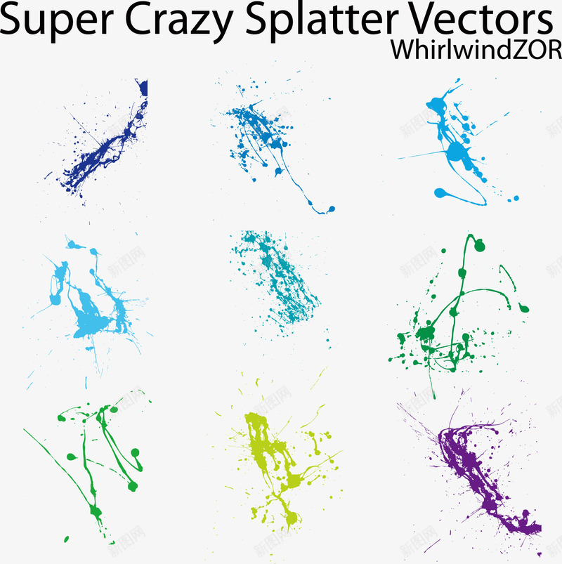 喷溅水彩合集png免抠素材_新图网 https://ixintu.com 合集 喷溅 彩色 手绘 水彩画