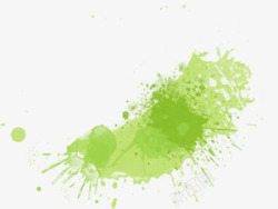 绿色创意油漆喷溅素材