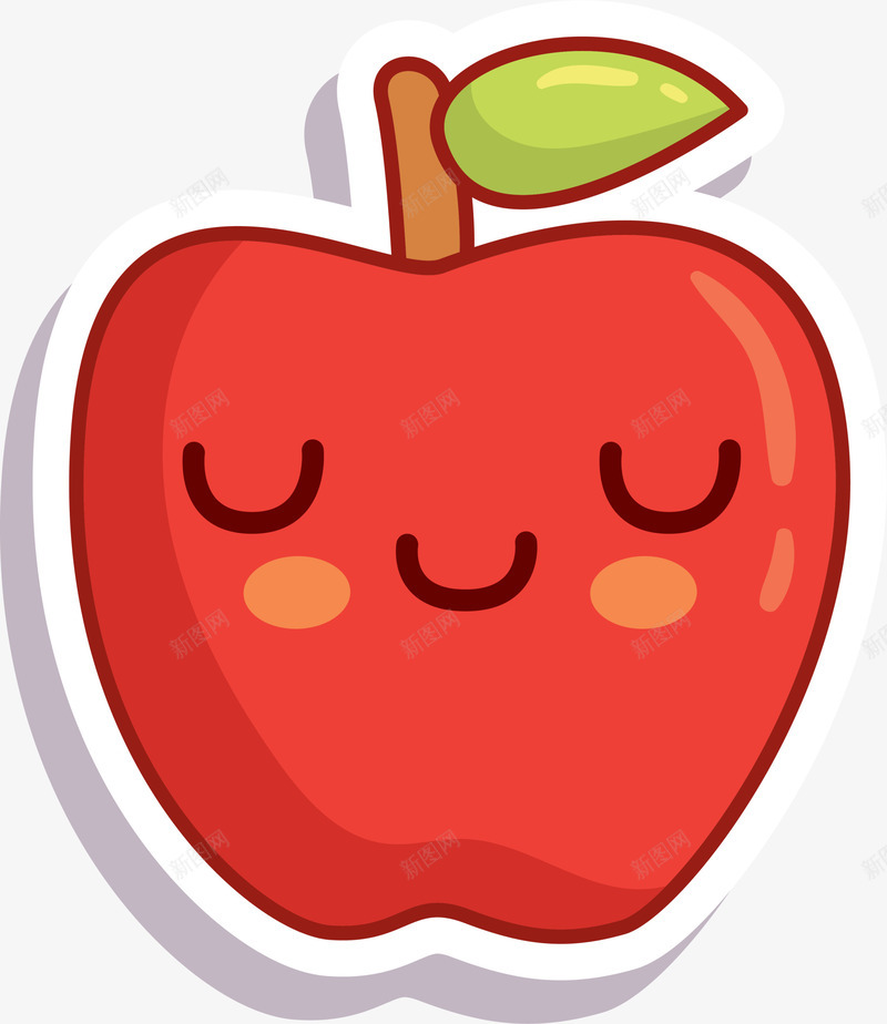 红色可爱微笑苹果png免抠素材_新图网 https://ixintu.com 5月8号 世界微笑日 幸福 开心 微笑苹果 笑容 红色水果 苹果贴纸