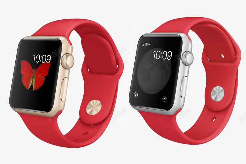 红色手表png免抠素材_新图网 https://ixintu.com applewatch 手表 数码产品 红色 苹果