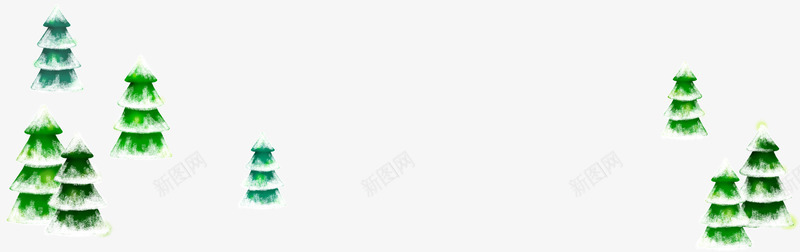 手绘冬季绿色圣诞树png免抠素材_新图网 https://ixintu.com 冬季 圣诞树 绿色