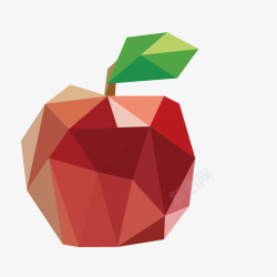几何苹果三角形红苹果装饰高清图片