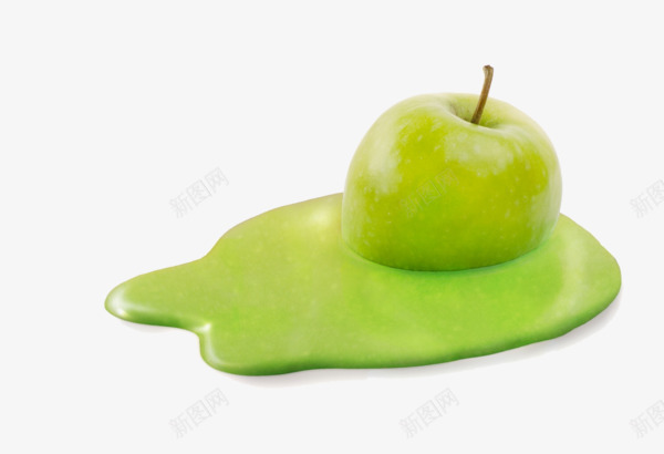 熔化的苹果创意png免抠素材_新图网 https://ixintu.com 创意苹果 熔化的苹果 苹果 青苹果