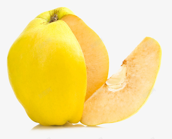黄苹果图切开的水果png免抠素材_新图网 https://ixintu.com 切开的水果 叶子 黄苹果图