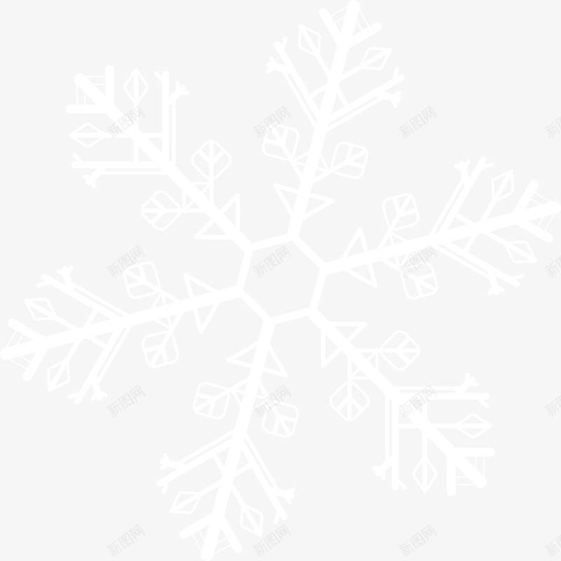 白色冬日美丽雪花png免抠素材_新图网 https://ixintu.com Christmas Merry 冬季 冬日雪花 线条雪花 落雪 雪花片 飞雪