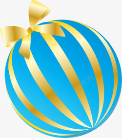 条纹吊球圣诞节蓝色圣诞球高清图片